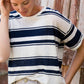 Striped Light Knit Tee - FINAL SALE Tops