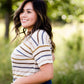 Striped Light Knit Tee - FINAL SALE Tops