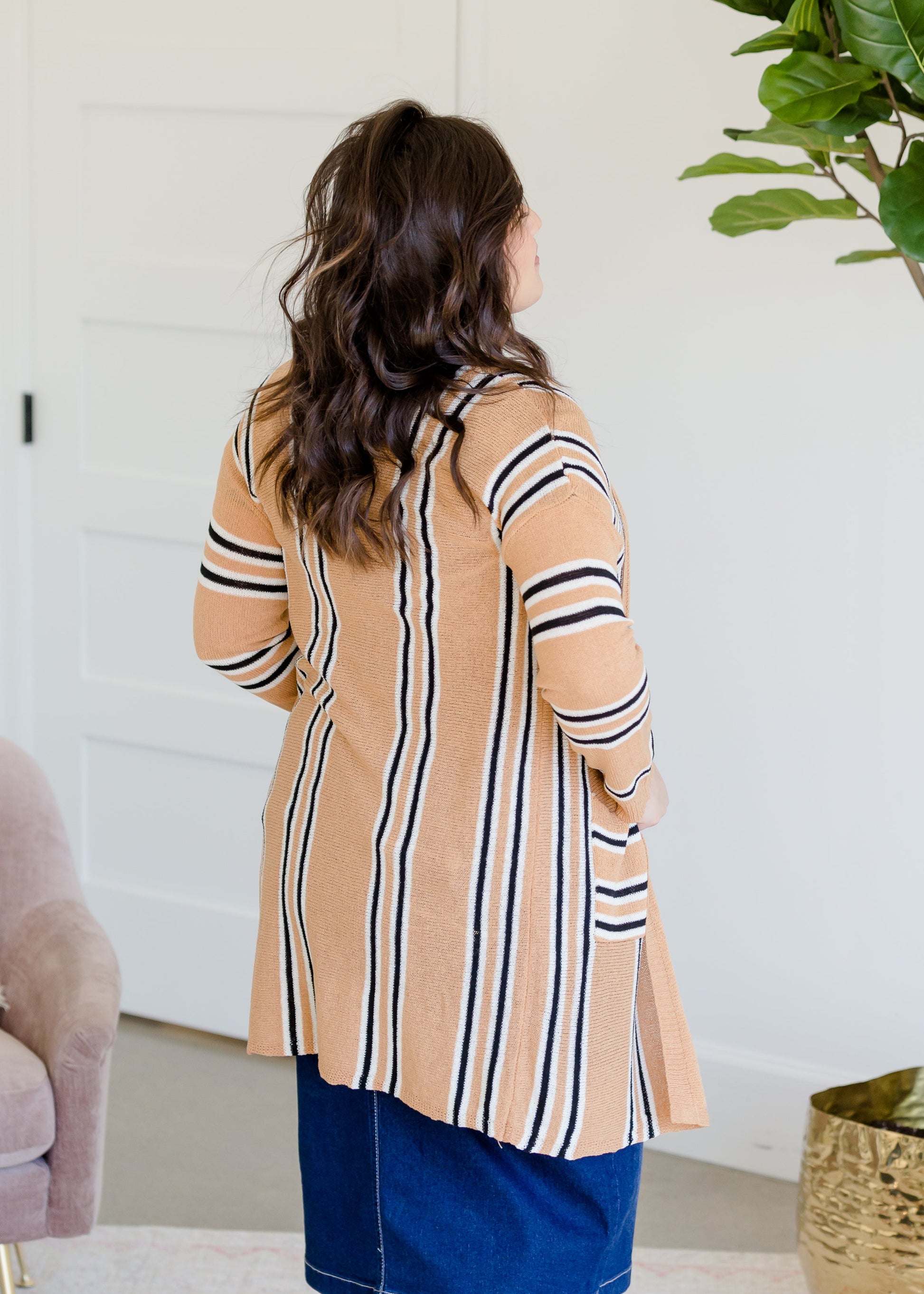 Striped Long Sleeve Cardigan - FINAL SALE Layering Essentials