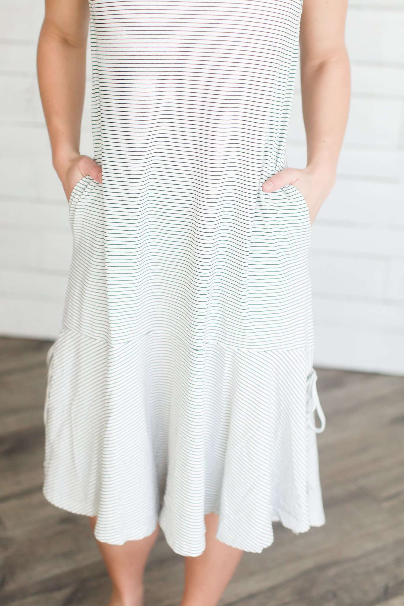 Striped Midi Dress Dresses
