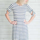 Striped Midi Dress | Tie Sleeve Dresses