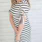 Striped Midi Dress | Tie Sleeve Dresses
