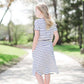 Striped Nautical Pocket Midi Dress Dresses