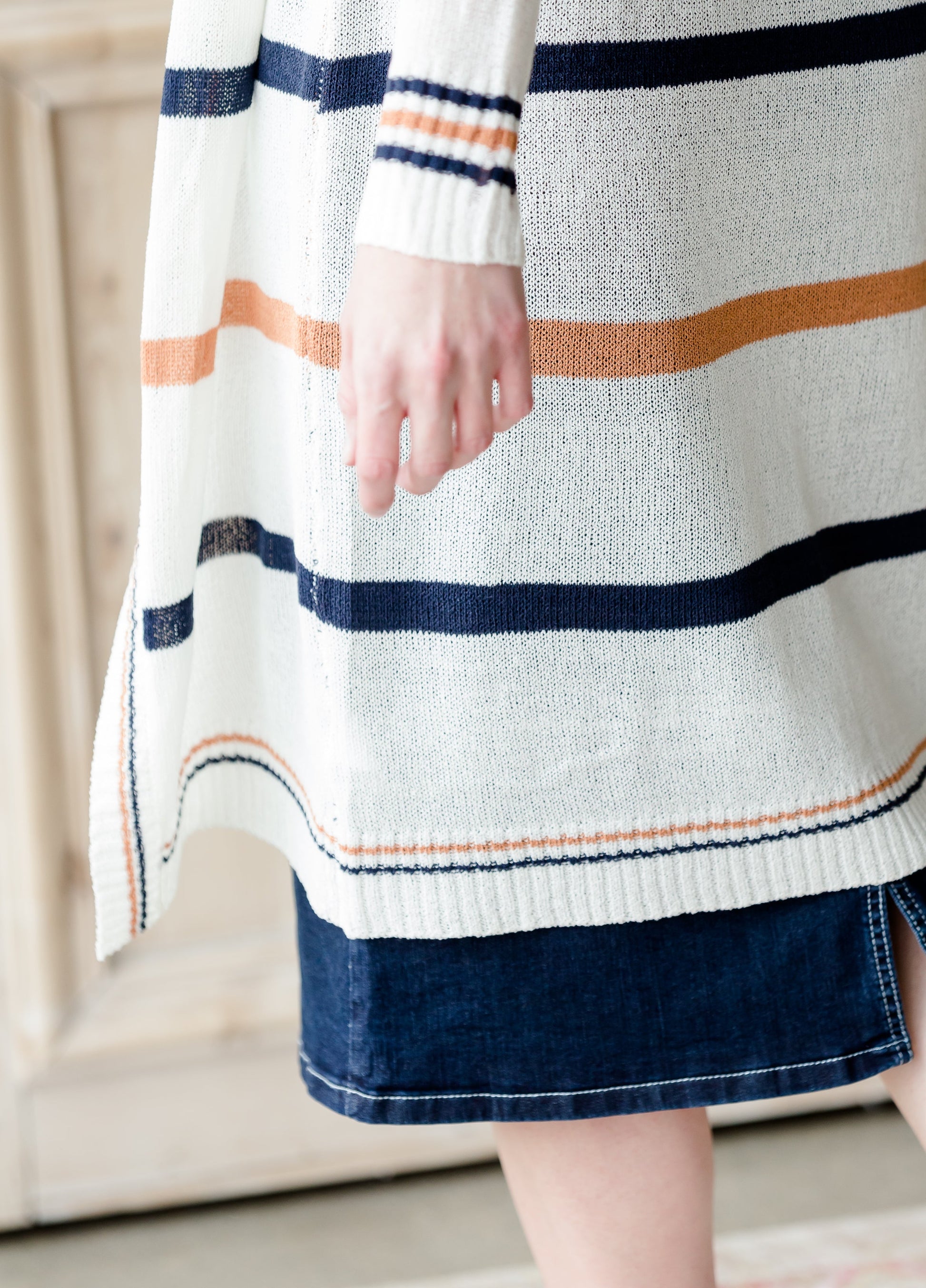 Striped Open Front Duster Cardigan - FINAL SALE Layering Essentials