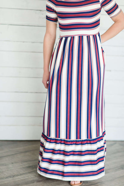 Striped Patriotic Maxi Dresses