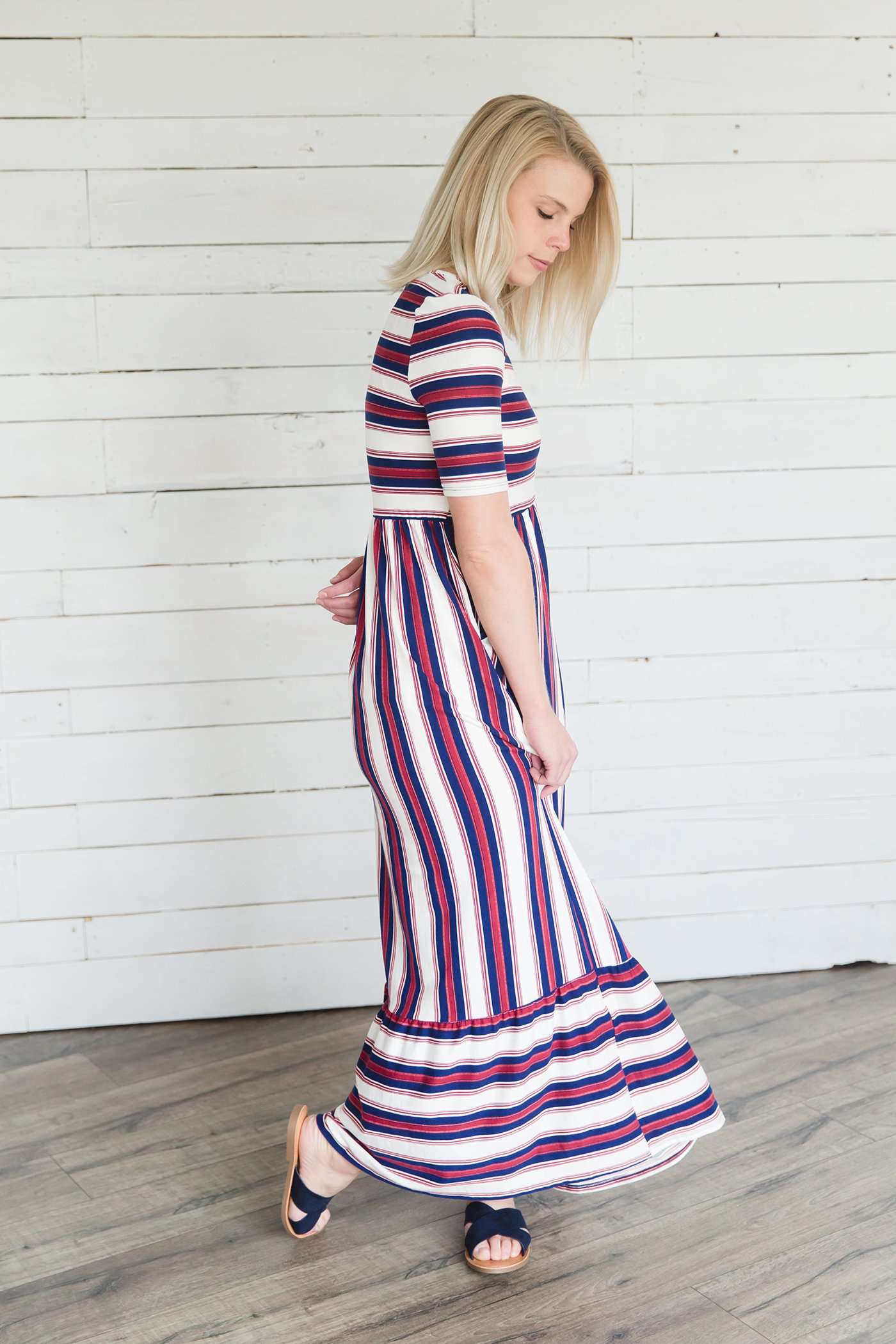 Striped Patriotic Maxi Dresses