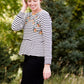 Striped Raglan Embroidered Top - FINAL SALE Tops