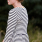 Striped Raglan Embroidered Top - FINAL SALE Tops