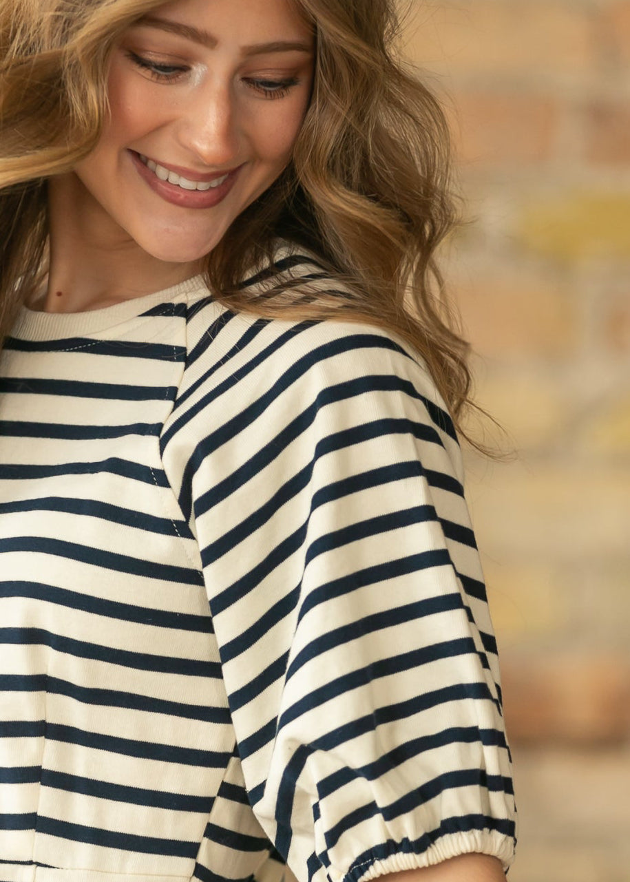 Striped Ribbed Midi Dress FF Dresses