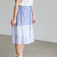 Striped Tiered Cotton Midi Skirt - FINAL SALE Skirts