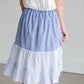 Striped Tiered Cotton Midi Skirt - FINAL SALE Skirts
