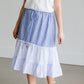 Striped Tiered Cotton Midi Skirt - FINAL SALE Skirts