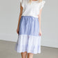 Striped Tiered Cotton Midi Skirt - FINAL SALE Skirts