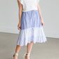 Striped Tiered Cotton Midi Skirt - FINAL SALE Skirts