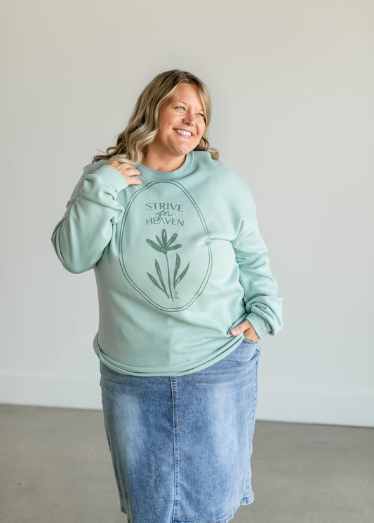 Strive for Heaven Crewneck Sweatshirt Tops