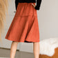 Suede A-Line Midi Skirt - FINAL SALE Skirts