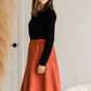 Suede A-Line Midi Skirt - FINAL SALE Skirts