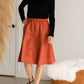 Suede A-Line Midi Skirt - FINAL SALE Skirts