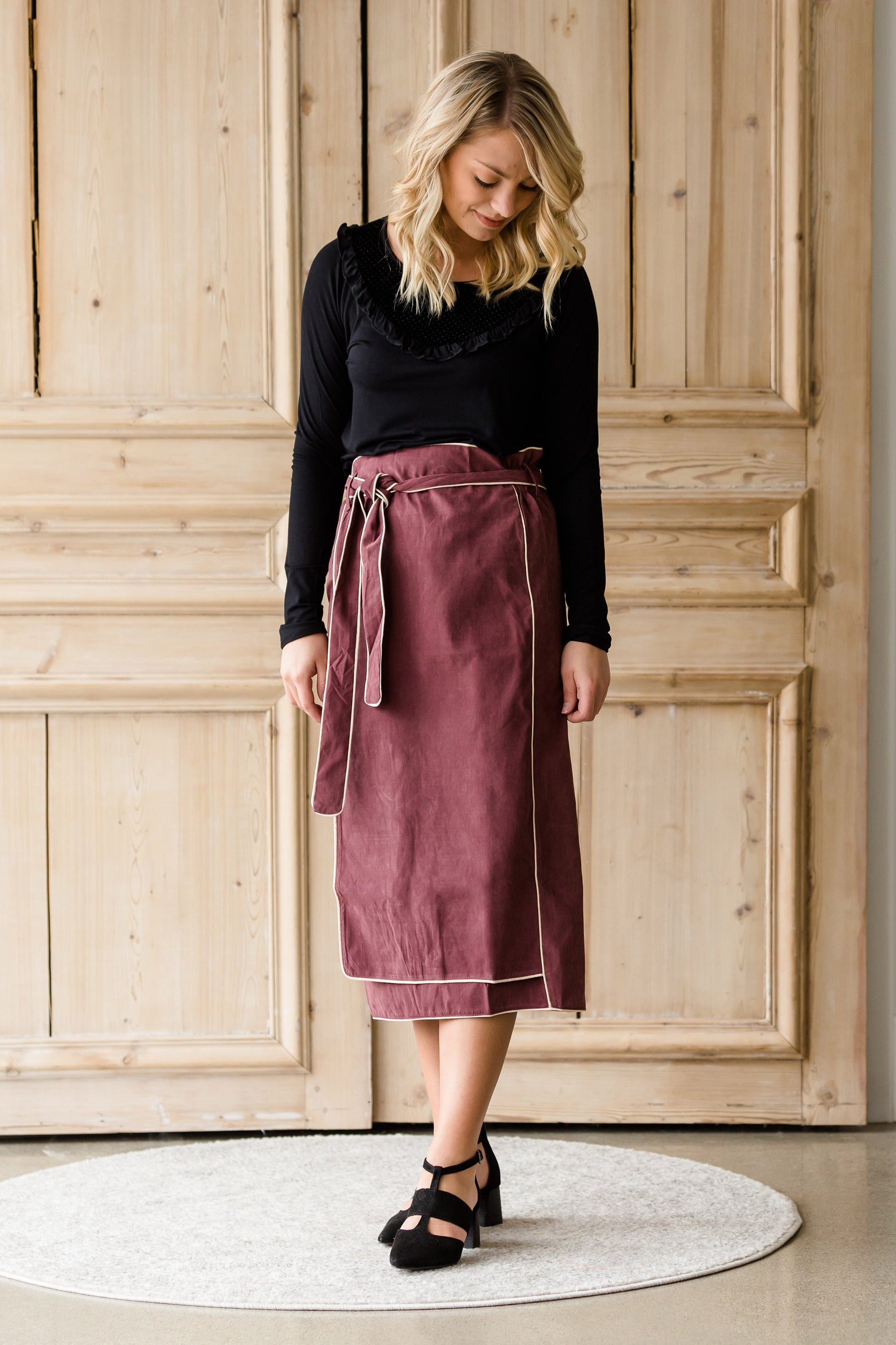 Suede Wrap Midi Skirt - FINAL SALE Skirts