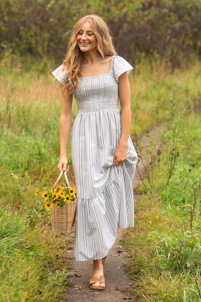 Summer Flutter Sleeve Midi Dress IC Dresses