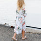 Summer Sky Floral Midi Dress Dresses