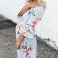 Summer Sky Floral Midi Dress Dresses