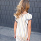 Sun Striped Ruffle Sleeve Midi Dress Dresses