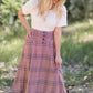 Susie Plaid A-Line Midi Skirt - FINAL SALE IC Skirts