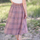 Susie Plaid A-Line Midi Skirt - FINAL SALE IC Skirts
