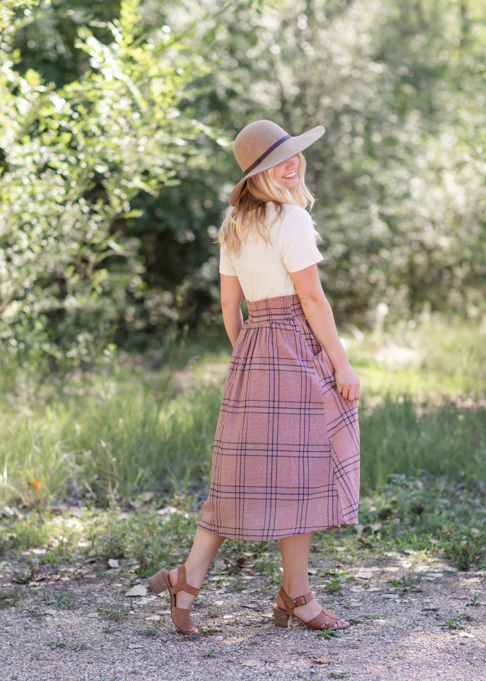 Susie Plaid A-Line Midi Skirt - FINAL SALE IC Skirts