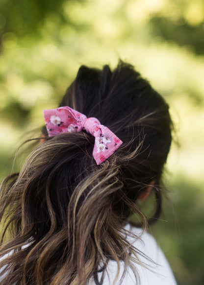 Sweet Floral Bow Hair Scrunchie - FINAL SALE Accessories