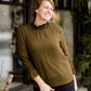 Swiss Dot Smocked Neck Blouse - FINAL SALE Tops