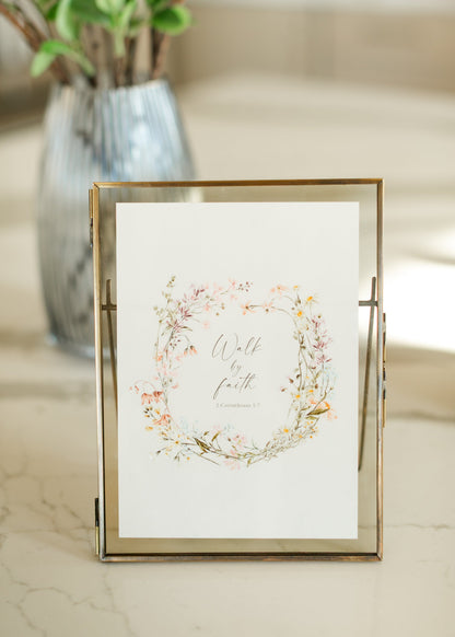 Tabletop Gold Floating Frame Gifts 5 X 7 Vertical