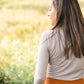 Tan Long Sleeve Round Neck Layering Tee - FINAL SALE Tops
