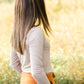 Tan Long Sleeve Round Neck Layering Tee - FINAL SALE Tops