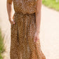 Tan Printed Midi Dress Dresses