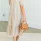Tassle Tie Ruffle Hem Midi Dress - FINAL SALE Dresses