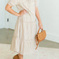Tassle Tie Ruffle Hem Midi Dress - FINAL SALE Dresses