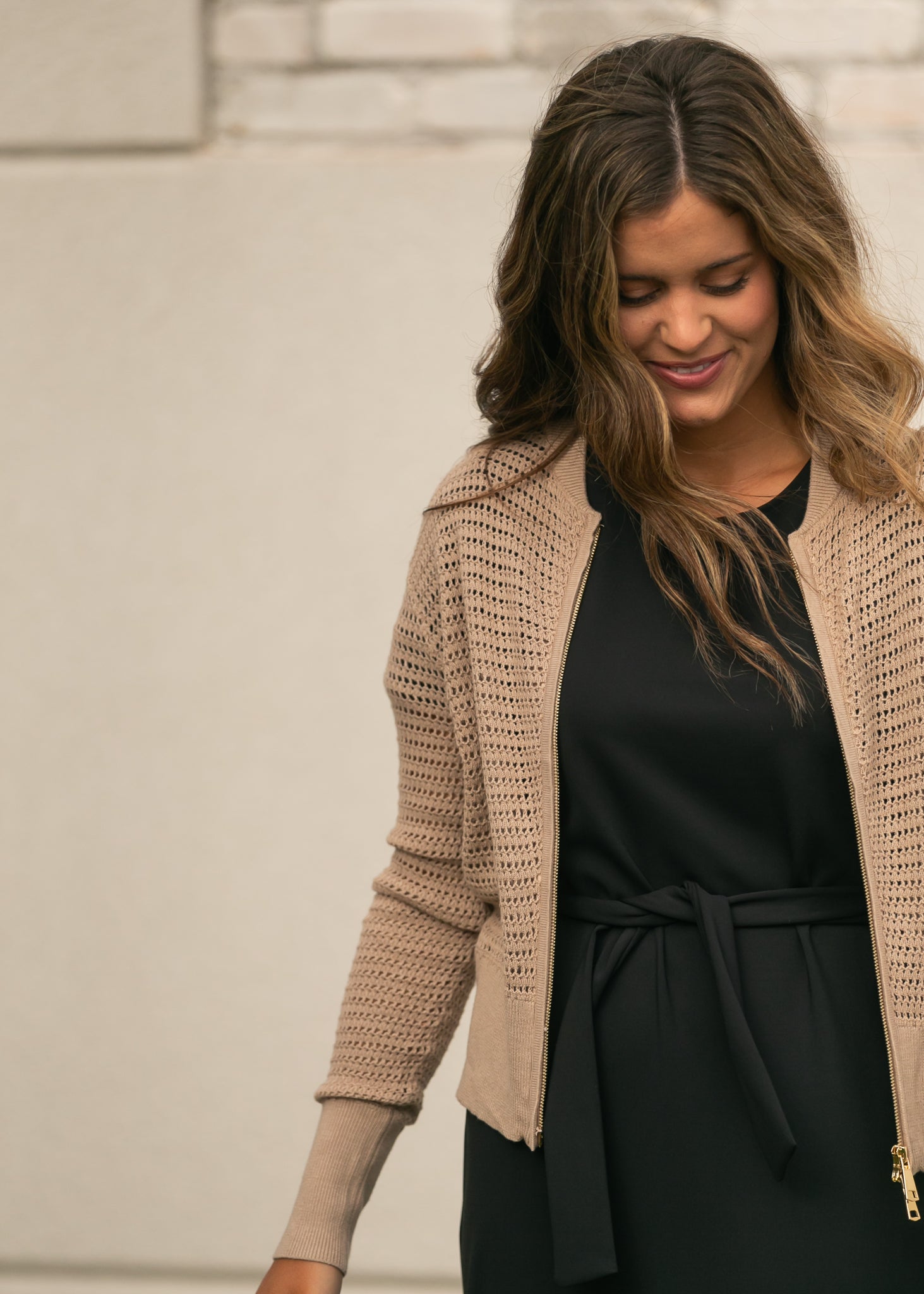 Tate Crochet Open Front Cardigan IC Layering Essentials