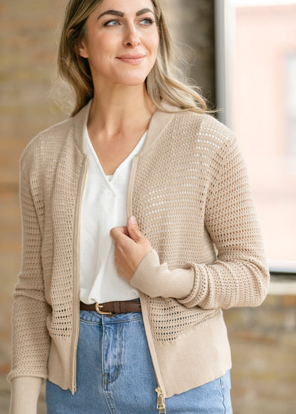 Tate Crochet Open Knit Cardigan IC Layering Essentials