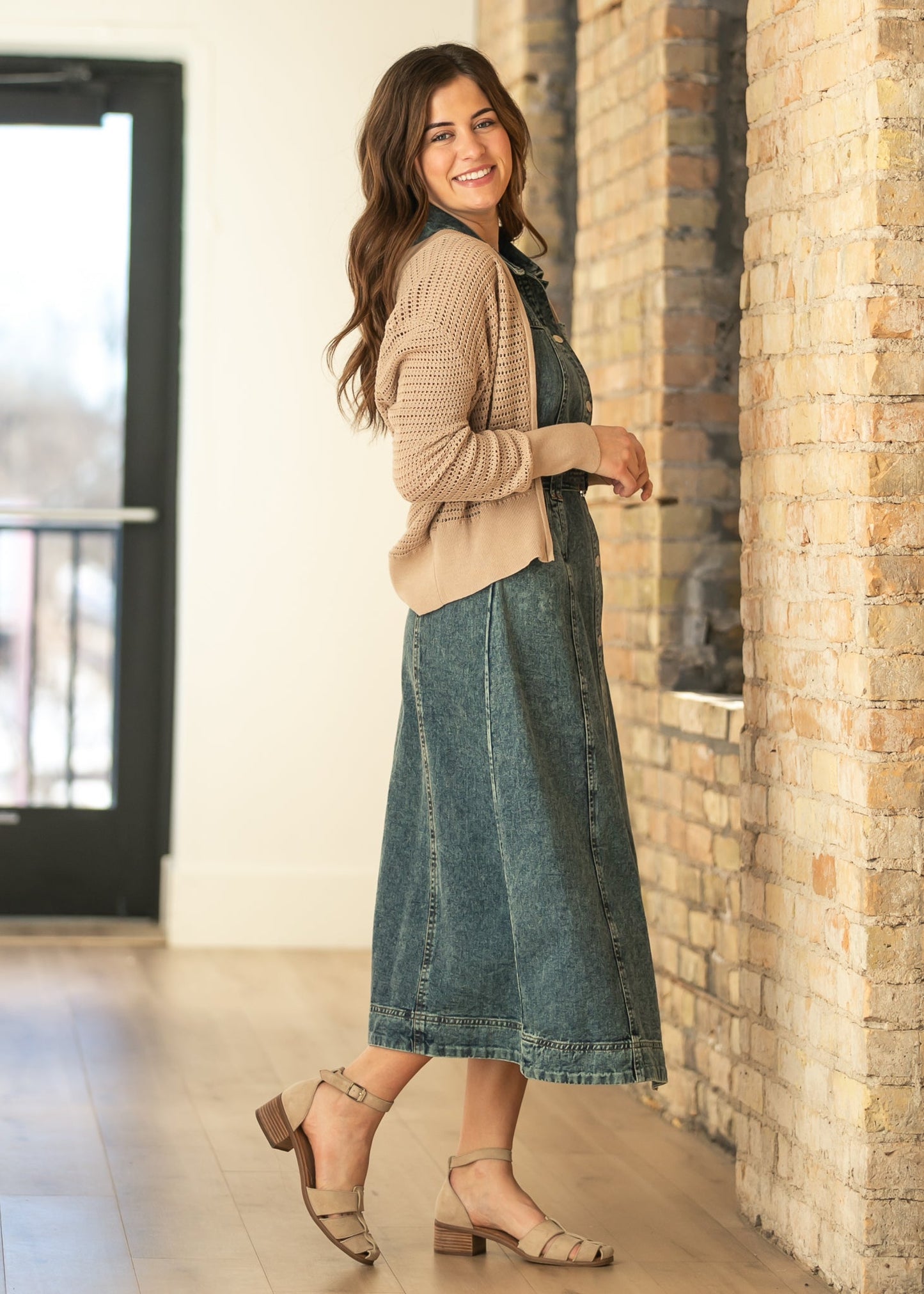 Tate Crochet Open Knit Cardigan IC Layering Essentials