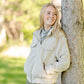Taupe Collar Zipper Pocket Jacket-FINAL SALE FF Tops