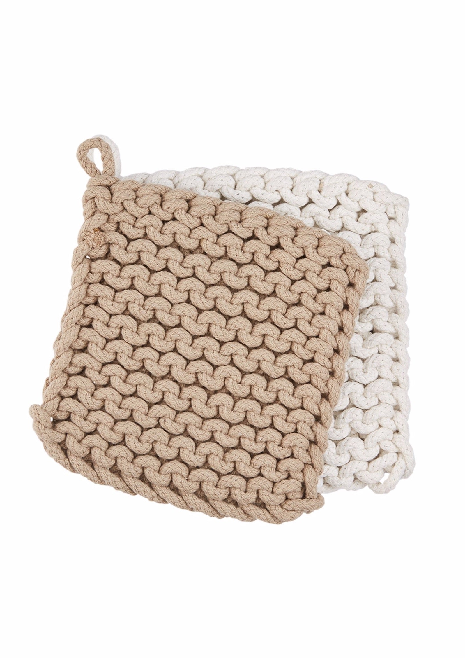 Taupe Crocheted Pot Holders - FINAL SALE Home & Lifestyle