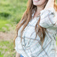 Taupe Plaid Front Knot Top - FINAL SALE Tops