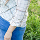 Taupe Plaid Front Knot Top - FINAL SALE Tops