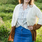 Taupe Plaid Front Knot Top - FINAL SALE Tops