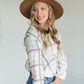 Taupe Plaid Front Knot Top - FINAL SALE Tops