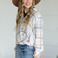Taupe Plaid Front Knot Top - FINAL SALE Tops