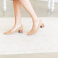 Taupe Pointy Toe Wooden Heels - FINAL SALE Shoes