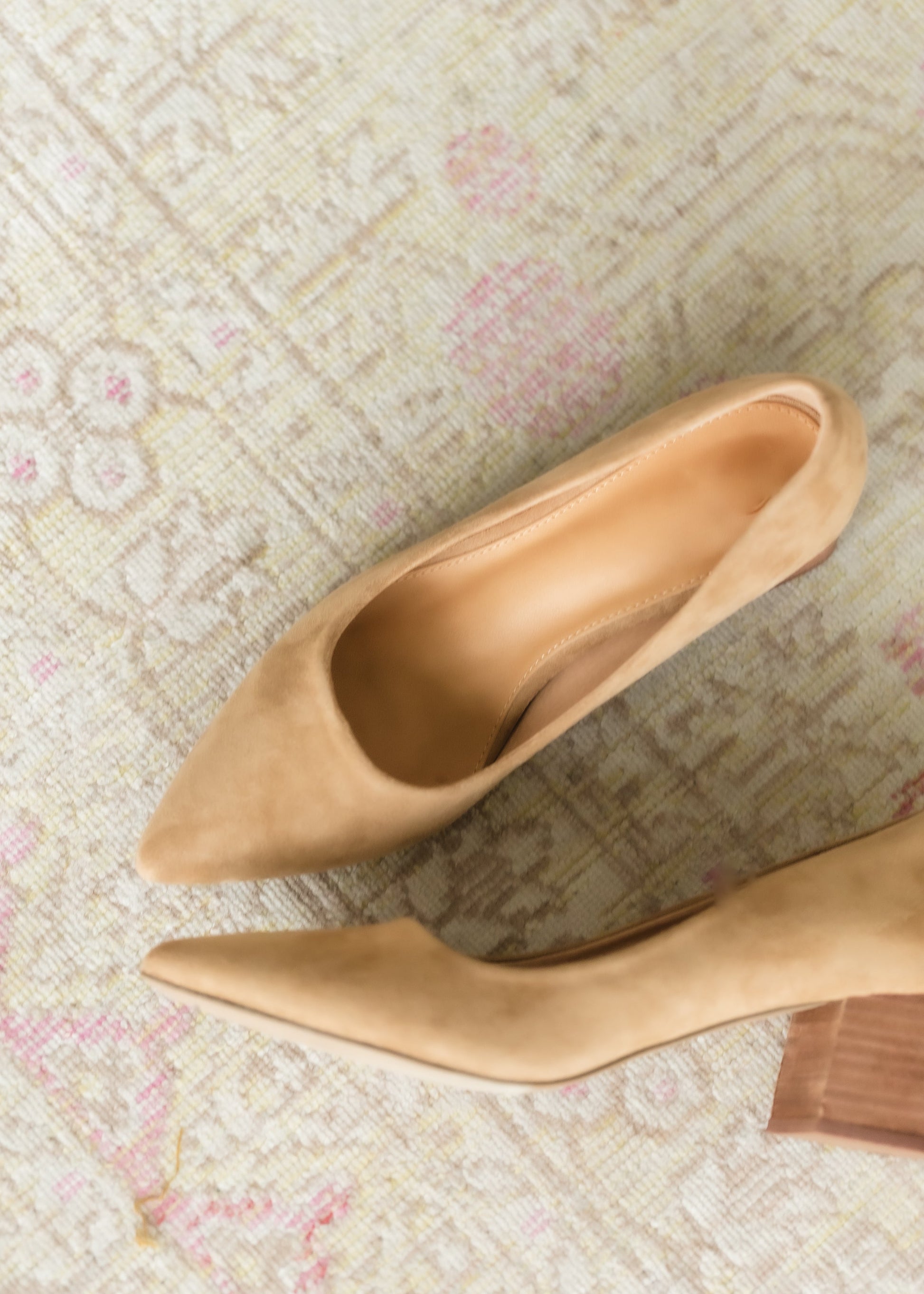 Taupe Pointy Toe Wooden Heels - FINAL SALE Shoes